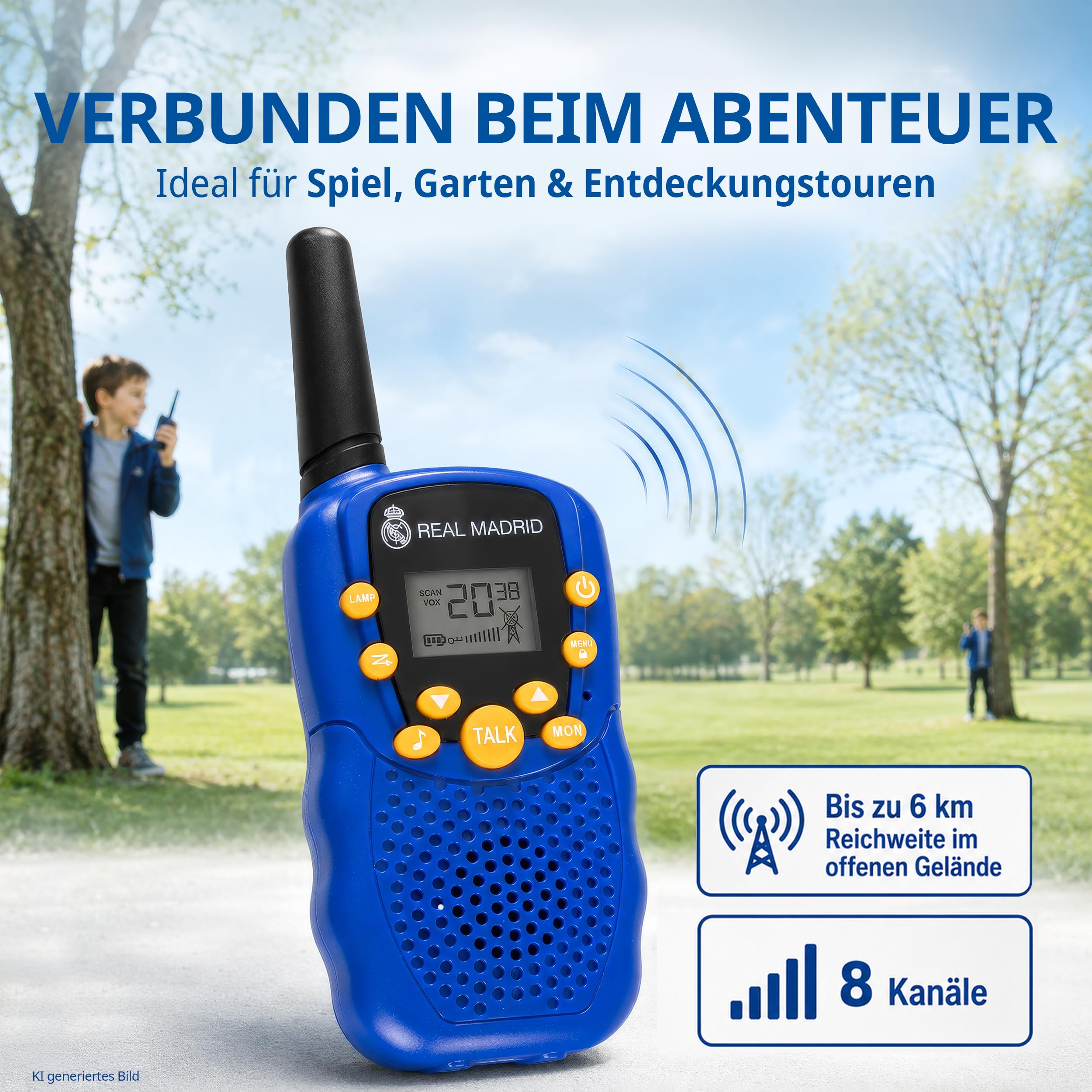 real-madrid-talkies-walkies-par-2-port-e-6-km-mode-vox-mains-libres image 3