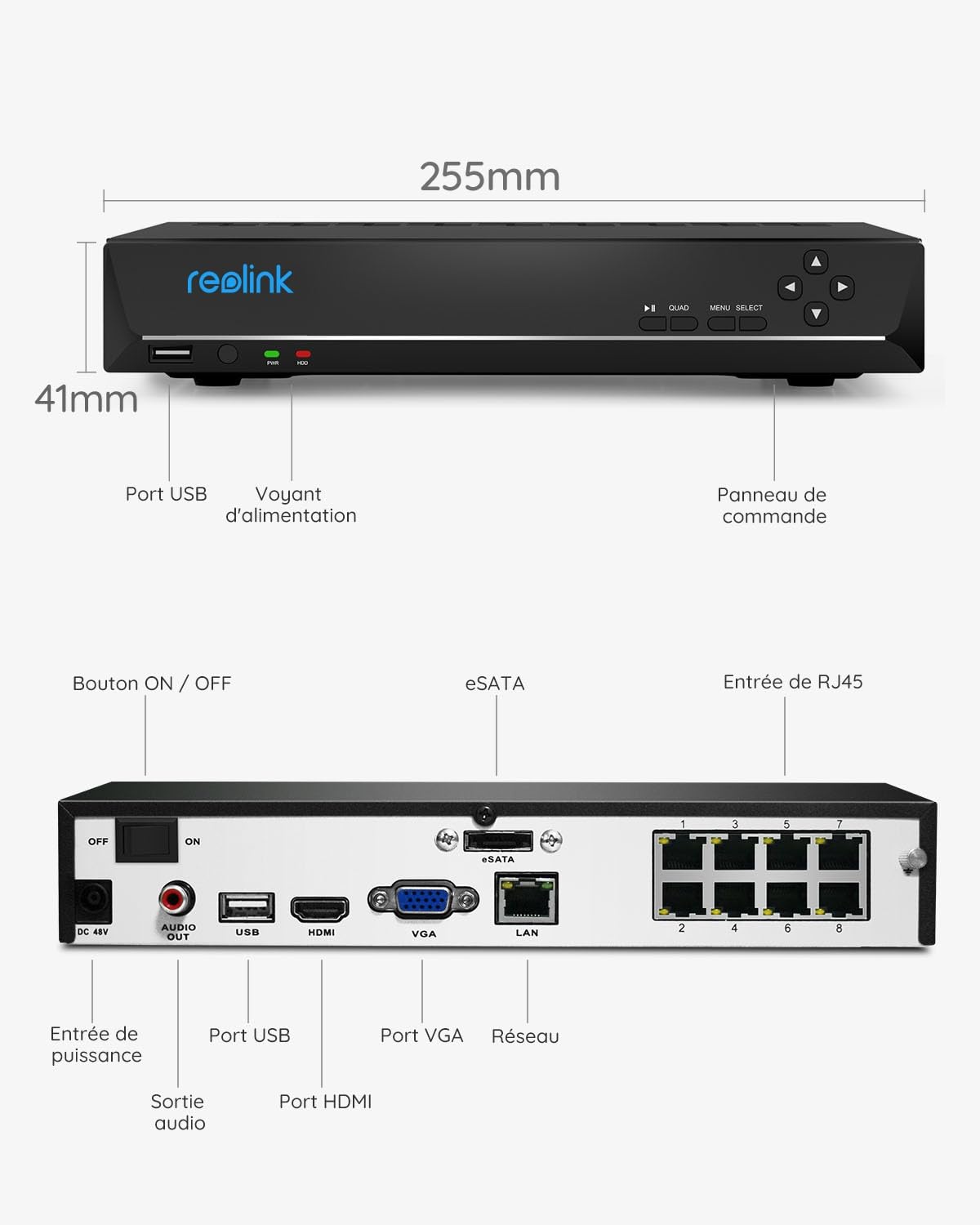 reolink-rln8-410-nvr-8-canaux-poe-4k-avec-disque-2-to image 6
